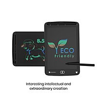 Portronics RuffPad 8.5E LCD Writing Pad – 8.5 Inch | Re-Writable Display | Safety Lock | Black