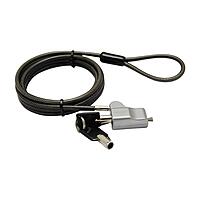 Lapcare LNS‑1803: ultra‑slim nano‑slot security lock with carbon‑steel cable, tubular key mechanism, PVC‑coated 1.8 m length, foam spacer, and 1‑yr warranty