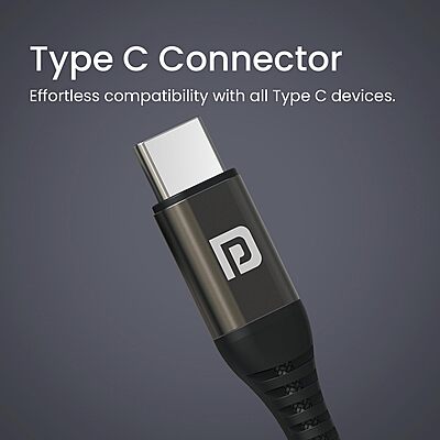 Portronics Tune C In-Ear Metal Earbuds – On/Off/Volume Switch | Braided Cable | Type-C | Grey