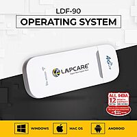 Lapcare LDF-90 4G USB Dongle – Plug-and-Play | 150 Mbps/50 Mbps Speed | Works with Major Indian SIMs | Wi-Fi Hotspot for Up to 10 Devices | 1-Year Warranty