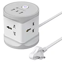 Portronics Power Plate 9 Pro 2500W Desktop Charging Station with 4 Sockets USB-A & Type-C