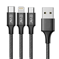 EVM M-3 3 in 1 Charging Cable - Black