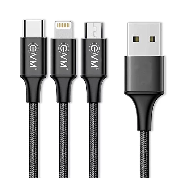 EVM M-3 3 in 1 Charging Cable - Black