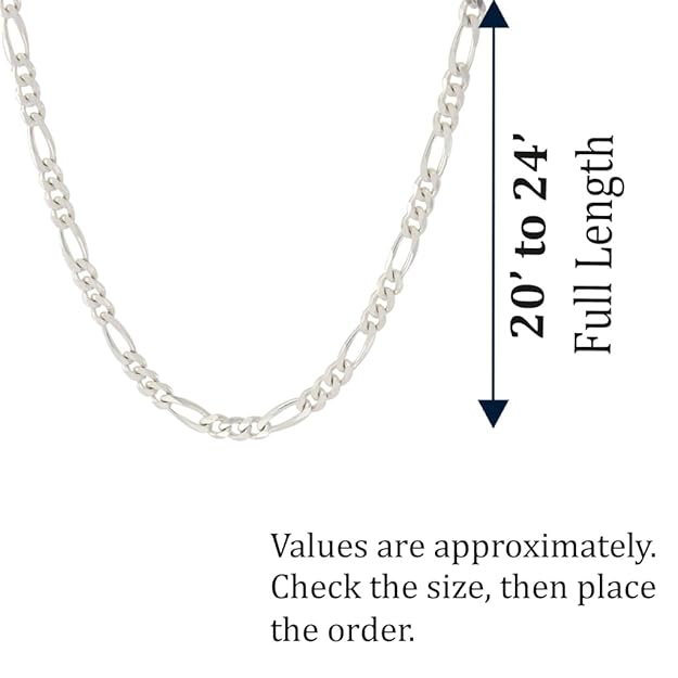 Sterling Silver Men's Figaro Chain