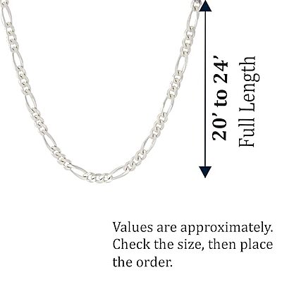 Sterling Silver Men's Figaro Chain