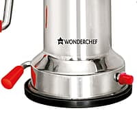 Wonderchef Stainless Steel Coconut Scraper for Kitchen, Vacuum Base, Rotatable Handle, Manual Operation