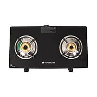 Wonderchef Glory 2 Burner Glass Cooktop, Stainless Steel Drip Tray,Manual Ignition Gas Stove