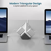 Portronics Power Plate 14 Extension Board with 10 Universal Sockets, 25W Type-C PD, 3 USB Charging Ports, 3 Meter Long Cord, 2500 Watts