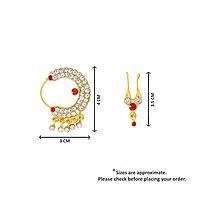 God Ornament Gold Plated Stone Nose Ring(Pullaku)