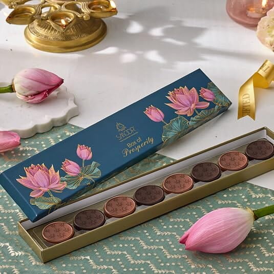 SMOOR Box Of Prosperity Choco Coin Gift Pack Special Occasions 112 gm (pack of 8)