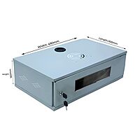 2U Metal Rack for DVR/NVR/Network Switches – Lockable, Glass Front