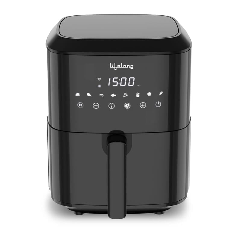 Lifelong 8L Digital Air Fryer for Home with Touch Panel & 8 Pre-Set Menus - 1500 W Electric Airfryer