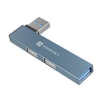 Portronics Mport Mino A – 3-in-1 USB Hub, L-Shape Design, compact and portable, perfect for connecting multiple devices, enhances productivity, ideal for home and office use, sleek and stylish.