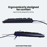 Portronics Ki-Pad USB Wired Keyboard with 104 Keys, 12 Fn Shortcut Keys, Rupee Symbol (₹) Key, 1.5 m Long Cable, 10 Million Keystrokes Long Life for PC, Laptop & USB-Supported Devices