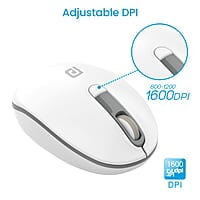 Portronics Toad 11 Wireless Mouse, 2.4 GHz Connectivity with USB Nano Dongle, Adjustable DPI Up To 1600, Ambidextrous for Laptop, MacBook, PC