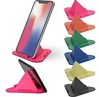 Pyramid Phone Stand, Universal Mobile Holder with Three Viewing Angles, Compatible with Most Smartphones and Small Tablets, Multicolour, 10 Pack