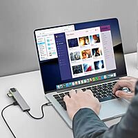 Hammok-SMASH 8-in-1 USB-C Hub: Connect with ease! Features RJ45 for stable internet, HDMI for 4K display, plus multiple USB ports. Perfect for expanding your device's capabilities on the go!