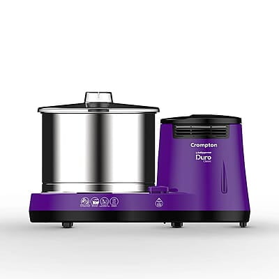 Crompton's Duro Classic Wet Grinder with 150W Motor for Uniform Grinding, High Grade 2L Stainless Steel Drums, Strong ABS Body