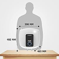 Crompton Solarium Qube 25-L 5 Star Rated Storage Water Heater (Geyser) with Free Installation and Connection Pipes (White and Black)