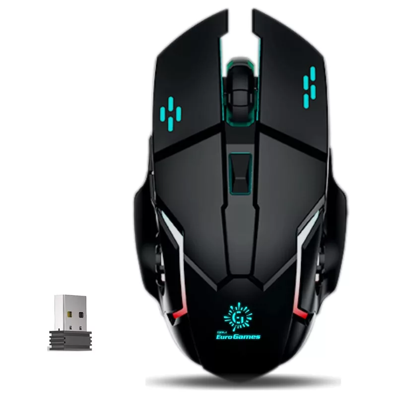 RPM Euro Games Wireless Gaming Mouse | Rechargeable-500 mAh Battery | Upto 3200 DPI | 6 Buttons Wireless Optical Gaming Mouse inactive