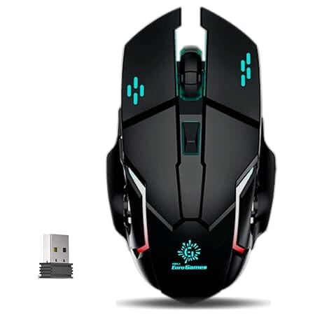 OpenBox RPM Euro Games Rechargeable - 500 mAh Battery | Upto 3200 DPI | 6 Buttons | Backlit RGB Wireless Optical Gaming Mouse OpenBox RPM Euro Games Rechargeable - 500 mAh Battery | Upto 3200 DPI | 6 Buttons | Backlit RGB Wireless Optical Gaming Mouse