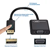 Champion DisplayPort (Male) to VGA (Female) OTG (On-The-Go) Adapter/ Converter