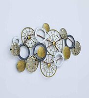 DAD Modern Metal Circle Wall Art Sculpture for Living Room, Bedroom, Office