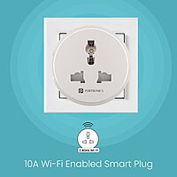 Portronics Splug 10 – 10A WiFi Smart Plug for Home Use. Control devices remotely via app, schedule timers, and monitor energy usage. Compatible with Alexa and Google Assistant for voice control.