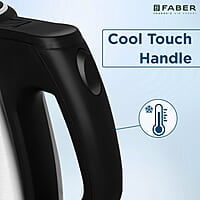 Faber Electric Kettle with Stainless Steel Body, FK 1.8 litres boiler for Water, SS