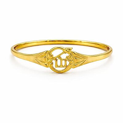 OM Kada 5 Metal Panchalogam Impon Bracelet for Men & Women | Gold Plated Spiritual Kada | Adjustable Hindu Om Symbol Bangle