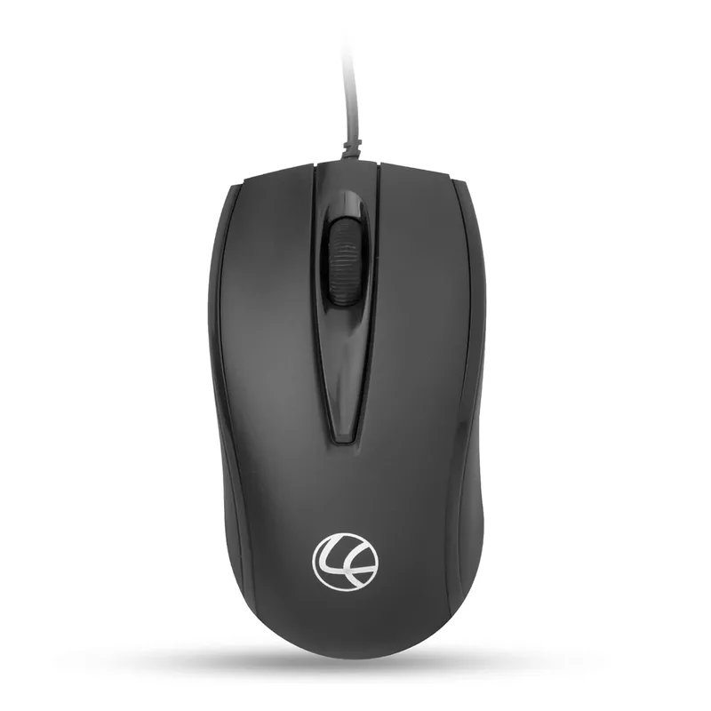 Lapcare L‑70 Plus Wired Optical Mouse – 1200 DPI, Ambidextrous, Ergonomic, Plug-and-Play