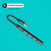 Portronics Mport 31 – 4-in-1 USB Hub offers 5Gbps data transfer speed, featuring multiple ports for seamless connectivity. Compact design, perfect for laptops and desktops, enhancing productivity.
