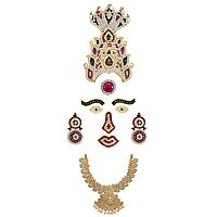 God Ornament Amman Face/Mugam with Naga Crown/Kireedom and Double Attigai/Necklace