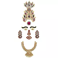 God Ornament Amman Face/Mugam with Naga Crown/Kireedom and Double Attigai/Necklace