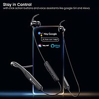 Portronics Harmonics Y1 – Neckband, 40H Playtime, Black, Bluetooth 5.0, IPX4 Water Resistant, Deep Bass, Comfortable Fit, Quick Charge, Ideal for Sports and Daily Use, Lightweight Design.