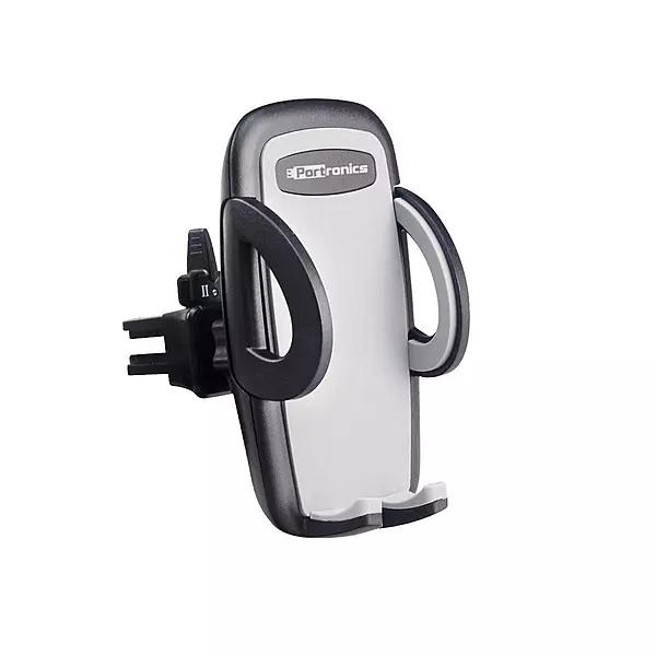 Portronics Clamp X – Car Vent Mobile Holder, 360° Rotation, Adjustable Grip, Durable Design, Easy Installation, Compatible with Most Smartphones, Ideal for Hands-Free Navigation, Black.