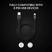 Portronics POR 1392 Konnect B Plus USB-A to Lightning Cable – 3A Nylon Braided 1m Black