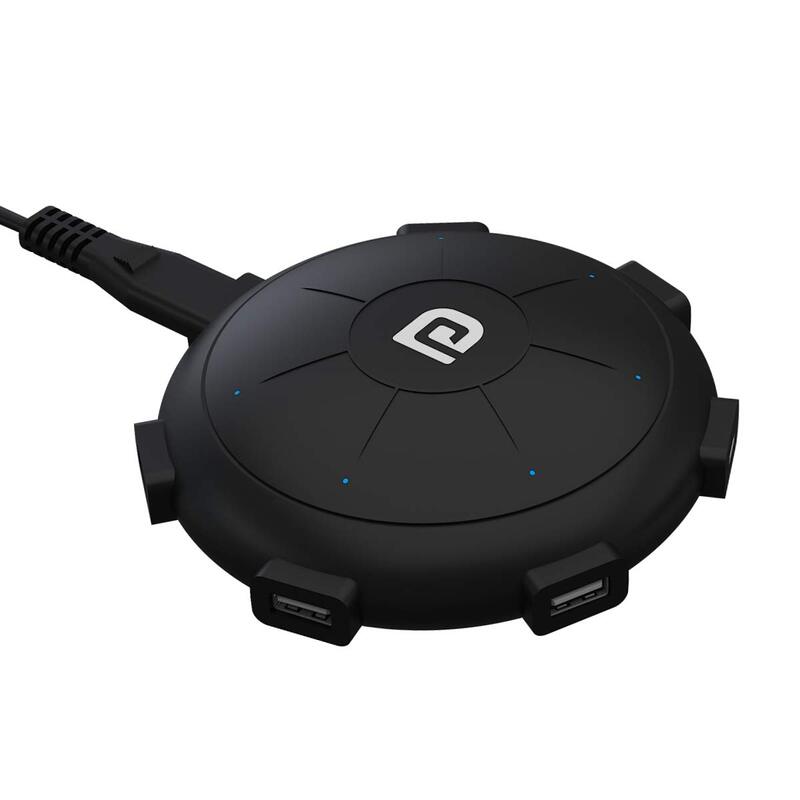 Portronics POR 1094 UFO Pro Home Charger – Fast Charging | Compact Design | Black