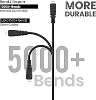 POR-655 Konnect Core USB-C Cable – 1M Fast Charging & Data Transfer Cable in White