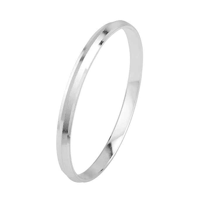 SRIMATHI JEWLLERS Elegant Silver Kada | Premium Sterling Silver Kada | Stylish and Durable Silver Bangle