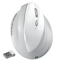 Portronics Toad Ergo 4 Wireless Mouse – Dual Mode BT & 2.4GHz | White | 1 Year Warranty