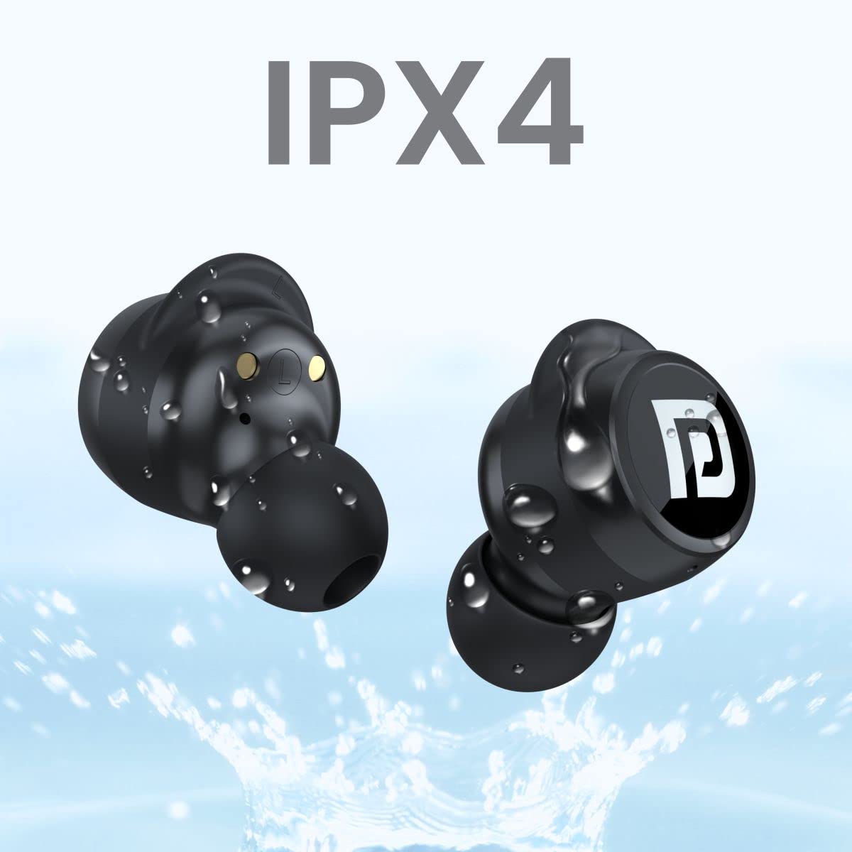 POR 1836 Harmonics Twins S5 TWS Earbuds – Bluetooth 5.2 In-Ear Bass 15H Playtime Black
