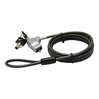 Lapcare LNS‑1803: ultra‑slim nano‑slot security lock with carbon‑steel cable, tubular key mechanism, PVC‑coated 1.8 m length, foam spacer, and 1‑yr warranty