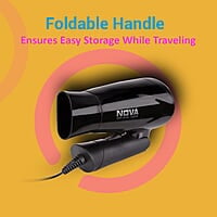 Nova NHP 8100 Silky Shine 1200 Watts Hot and Cold Foldable Hair Dryer