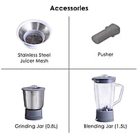 Wonderchef Prato Juicer Mixer Grinder with grinding & Blending jars  500W Powerful Motor