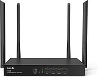 TENDA W18E AC1200 Gigabit Wireless Hotspot Router, 300 Square Meters, 867Mbps/300Mbps, 50 Users, Gigabit Port, 4xAntenna, Domain Maintenance