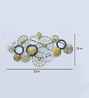 DAD Modern Metal Circle Wall Art Sculpture for Living Room, Bedroom, Office
