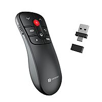 Portronics SlideMate Wireless Presenter Remote with Red Laser Pointer, Dual Type-C & USB Receiver, Slideshow Control for Laptop, Mac, PC, and Projectors (Black) Portronics SlideMate Wireless Presenter Remote with Red Laser Pointer, Dual Type-C & USB Receiver, Slideshow Control for Laptop, Mac, PC, and Projectors (Black)