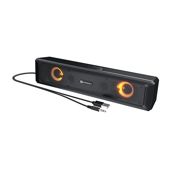 Portronics in Tune 3 USB Soundbar – Powerful PC & Laptop Audio, Sleek Design & Easy USB Connectivity for Gaming, Movies & Music