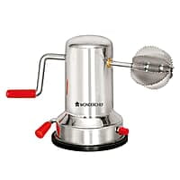 Wonderchef Stainless Steel Coconut Scraper for Kitchen, Vacuum Base, Rotatable Handle, Manual Operation